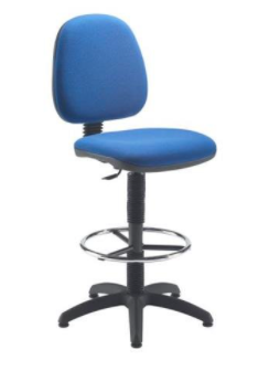 Zoom Mid Back Draughtsman Operator Chair - Royal Blue